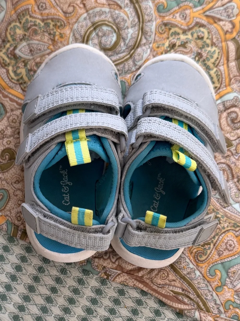 Cat & Jack Toddler Boy Sandals Hank Play Sandals Size 6 Kids Blue Gray White Lim